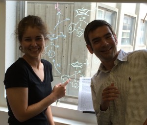 Kate and Alex after the ACS Catalysis paper is published.
